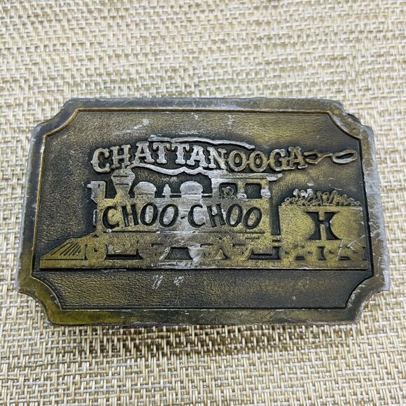 VTG Chattanooga Choo Choo Brass Belt Buckle Raye Limited Inc - Picture 1 of 3